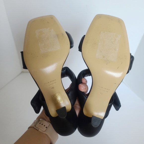 Gia Borghini x Pernille | Teisbaek Two Strap Sandals in Antracite Black Size 10 - Picture 12 of 14